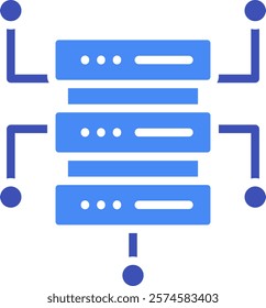 Hosting Icon Mixed Vector Illustration