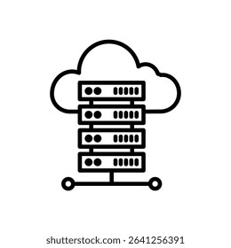 Hosting icon outline set sign