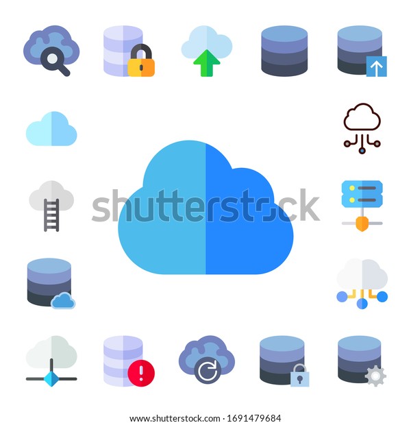 Hosting Icon Set 17 Flat Hosting Stock Vector (royalty Free) 1691479684 