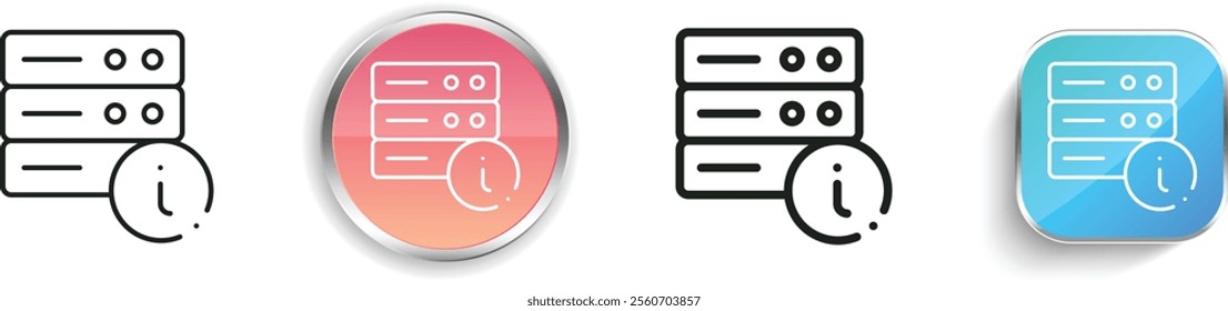 hosting icon. Thin Linear, Regular and Button Style Design Isolated On White Background