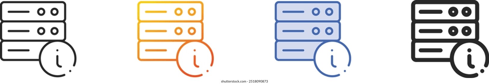 hosting icon.Thin Linear, Gradient, Blue Stroke and bold Style Design Isolated On White Background
