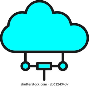 Hosting Line Filled Vector Icon Design
