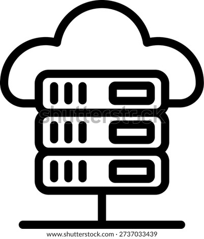Hosting Line Icon Vector Design