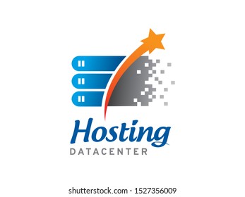 Hosting logo symbol or icon template