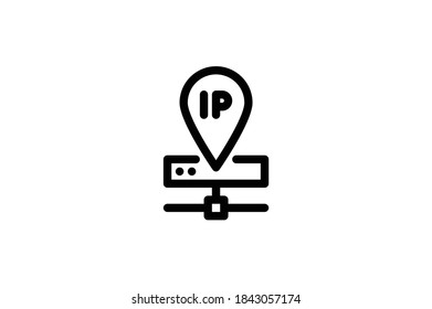 Icono De Esquema De Alojamiento - Servidor Ip