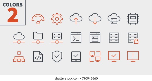 Hosting Pixel Perfect Well-crafted Vector Thin Line Icons 48x48 Ready for 24x24 Grid for Web Graphics and Apps with Editable Stroke. Simple Minimal Pictogram Part 1