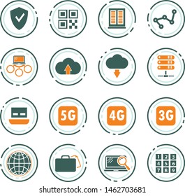 Hosting provider vector icons for user interface design