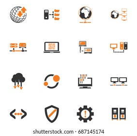 Hosting provider vector icons for user interface design
