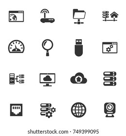 hosting provider vector icons for your creative ideas