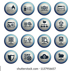 hosting provider web icons for user interface design