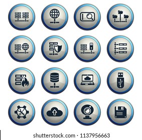 hosting provider web icons for user interface design