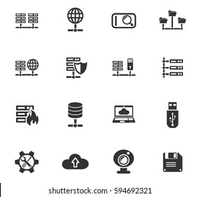 hosting provider web icons for user interface design