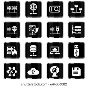 hosting provider web icons for user interface design