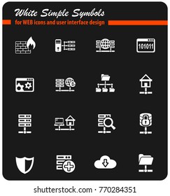 hosting provider web icons for user interface design