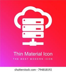 Hosting red and pink gradient material white icon minimal design