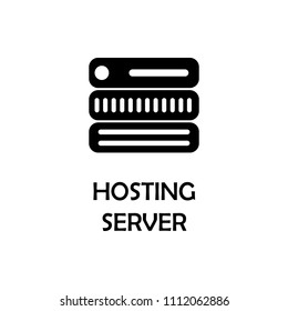 Hosting server icon on white background