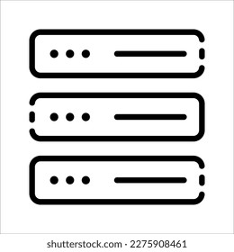 Hosting server icon for web and mobile. web hosting icon. hosting vector icon, database symbol. vector illustration on white background