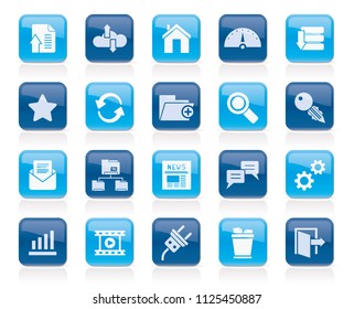 Hosting, server and internet icons - vector icon set