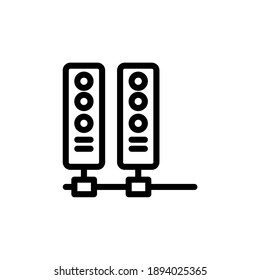 hosting server outline Icon. internet of think vector illustration on white background