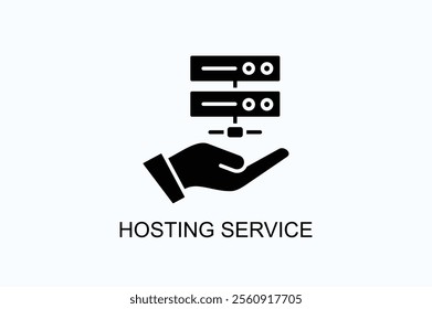 Hosting Service Vector, Icon Or Logo Sign Symbol Illustration