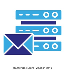 Hosting services solid dual color icon. Simple vector icon design in solid color style. Editable vector format