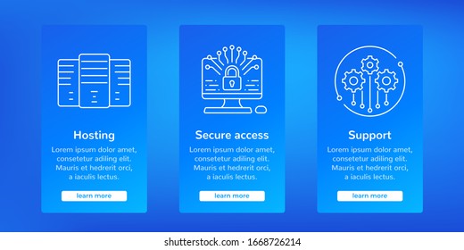 Hosting solutions banners for social media