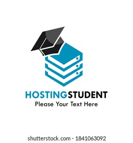 Hosting student logo template illustration
