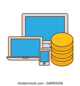 hosting technology base center icon, vector illustration design