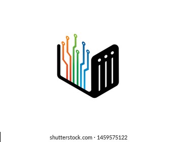 Hosting technology logo symbol or icon template