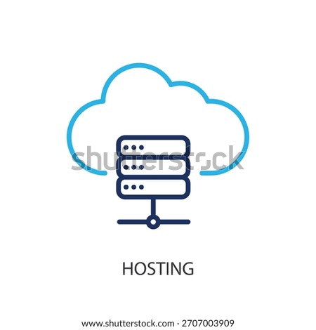 Hosting thin line icons. Original vector illustration.