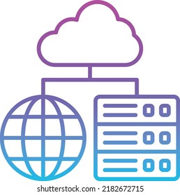 Hosting vector icon. Can be used for printing, mobile and web applications.