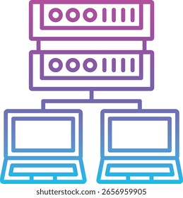 Ícone do vetor de hospedagem. Pode ser usado para impressão, aplicativos móveis e da Web.