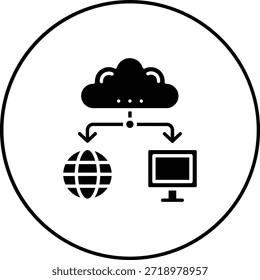 Icono de Vector de alojamiento. Se puede utilizar para aplicaciones de impresión, móviles y de Web.