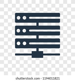 Hosting vector icon isolated on transparent background, Hosting transparency logo concept