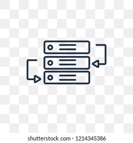 Hosting vector outline icon isolated on transparent background, high quality linear Hosting transparency concept can be used web and mobile