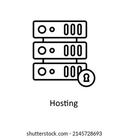 Hosting Vector Outline icons for your digital or print projects.