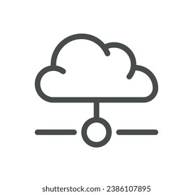 Hosting und Web-Grafiken verwandte Symbol-Umriss und Linear-Vektorgrafik.