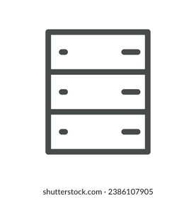 Hosting y gráficos web relacionados contorno de icono y vector lineal.