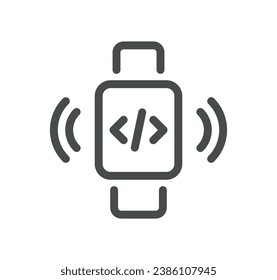 Hosting y gráficos web relacionados contorno de icono y vector lineal.