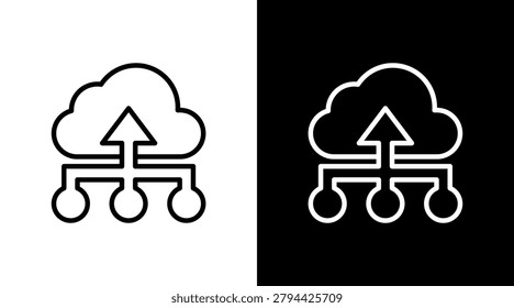 Hosting White Icon Set Design
