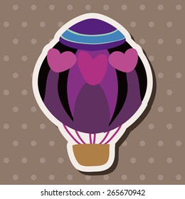 hot air ballon design elements vector