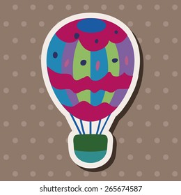 hot air ballon design elements vector