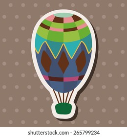 hot air ballon design elements vector