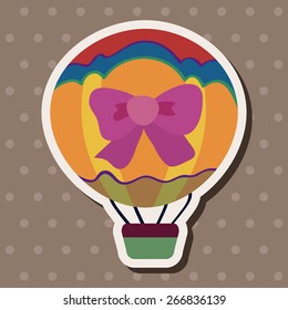 hot air ballon design elements vector