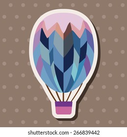 hot air ballon design elements vector