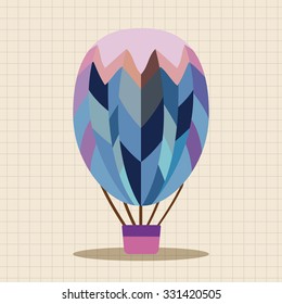 hot air ballon design elements vector