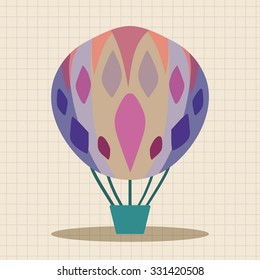 hot air ballon design elements vector