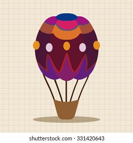hot air ballon design elements vector