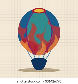 hot air ballon design elements vector