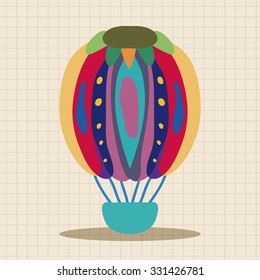 hot air ballon design elements vector